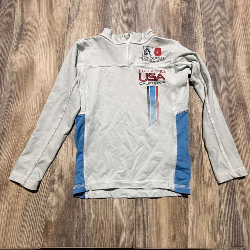 Y2K Fullsand Rash Guard Grey Blue USA California Surfchic